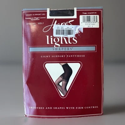 Pantimedias vintage Hanes Alive Light Support clásicas Jet talla F abuela HECHAS EN EE. UU. Foto 1 de 4