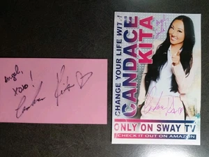CANDACE KITA Hand Signed Autograph 4X6 Photo & CARD -BEAUTIFUL MODEL & ACTRESS - Afbeelding 1 van 4