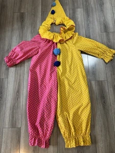 Disfraz de payaso vintage para niños con cuello con volantes sombrero hecho a mano lunares 5/6 7/8 - Imagen 1 de 13