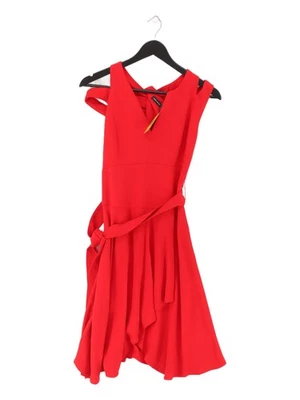 Karen Millen A-Line Midi Dress UK10 in Red - Image 1 of 4