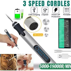 33 Drill Bits Electric Drill Grinder Engraving Pen Bit Rotary Tool Kit 3 Speeds - Picture 1 of 12