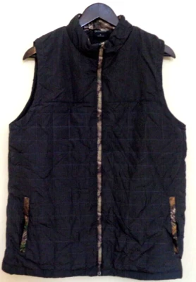 RealTree Insulated Camo Large Mens Black Vest Water Resistant - Image 1 of 4