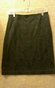 Woman's sisley black skirt floral texture size 46/0 - Picture 1 of 2