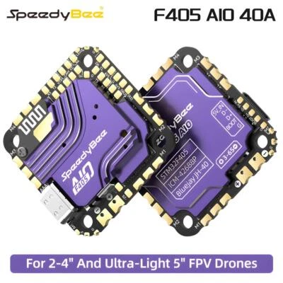 SpeedyBee F405 AIO 40A Flight Controller with Gyro for 2-4" Ultra-Light 5" Drone - Image 1 of 4