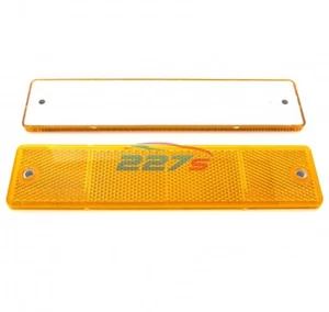 2x reflectores rectangulares grandes ámbar, soportes de tornillo, 173 mm x 40 mm, marca de remolque - Imagen 1 de 1