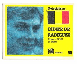 Vintage Portugese Golden Idols Sticker Motorcycle Racer Didier de Radigues - Picture 1 of 1