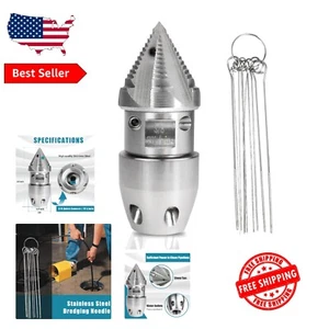 Durable Stainless Steel Sewer Cleaning Nozzle - Fits 70 L/min Pressure Washers - Picture 1 of 10