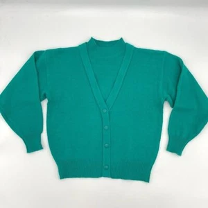 Cardigan finto vintage maglione donna verde acqua elio finto collo scuola insegnante - Foto 1 di 7