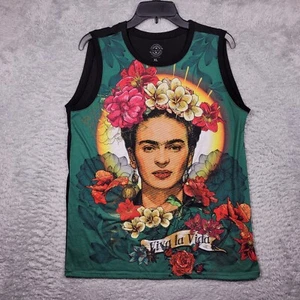Frida Kahlo Shirt Youth XL Portrait Graphic Print Sleeveless Viva la Vida - Picture 1 of 6