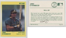 1990 Star Jose Canseco Yellow Jose Canseco #7