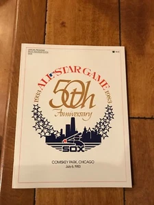 1983 ALL STAR GAME Program Comiskey Park White Sox MINT From Case Uncut cards !! - Picture 1 of 3