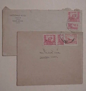 BOLIVIA  BISECTS BOTH 1/2's on 2 DIFF. COVERS POTOSI & LA PAZ 1954 #261 - Picture 1 of 1