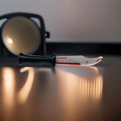 Scream Ghost Face Bloody Knife Bleeding Horror Halloween Costume Prop 13.5” - Image 1 of 2