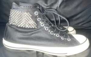 BOTAS CONVERSE JOHN VARVATOS DE LONA NEGRAS TALLA UK 9.5 PARA HOMBRE RARAS - Imagen 1 de 12