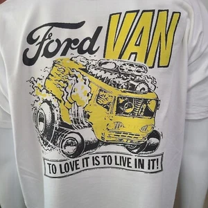 Vintage RACE/GASSER/DRAG/SPRINT/NASCAR RACE T-SHIRT FORD VAN - Picture 1 of 5
