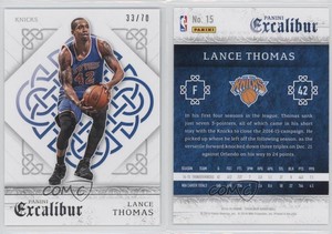 2015-16 Panini Excalibur Silver /70 Lance Thomas #15
