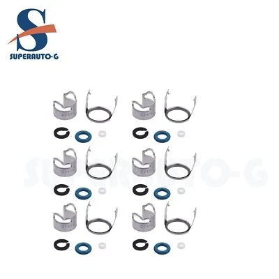 Nuevo kit de reparación de sello de inyector de combustible 6x apto para Audi A4 A5 A6 A8 Quattro Q5 Q7 EE. UU. Foto 1 de 4