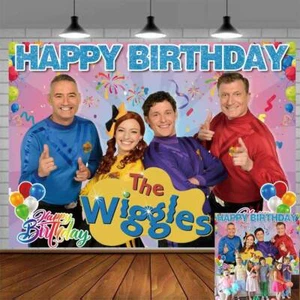 The Wiggles Birthday Decoration Backdrop Banner Poster Party Supplies 7x5ft - Picture 1 of 7