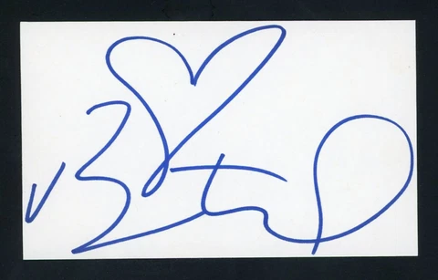 Britney Spears Singer/Actress/Author Signed 3x5 Index Card G1028 Cover