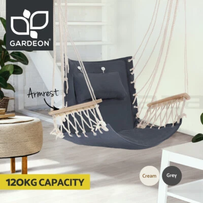 Gardeon Hammock Chair Hanging Rope Outdoor Camping Hammocks with Armrest - image 1 of 4