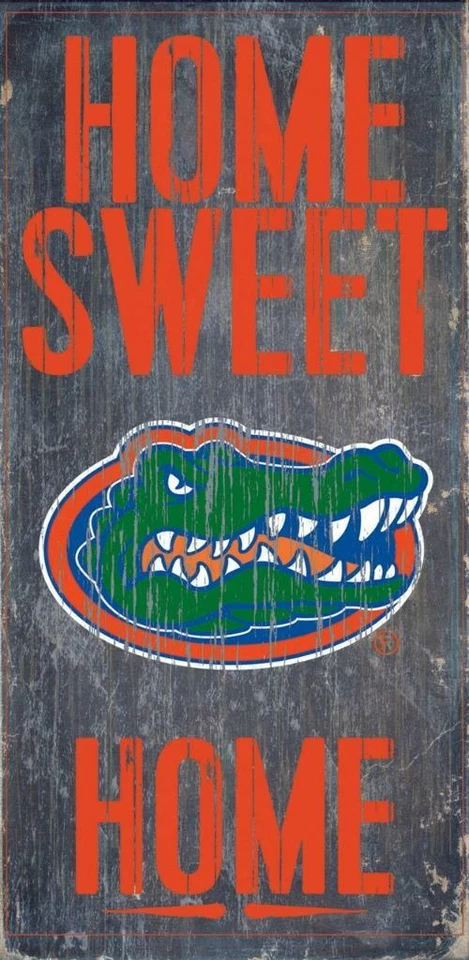 Letrero de madera Florida Gators Home Sweet Home 12" x 6" [NUEVO] NCAA hombre cueva guarida pared Foto 1 de 1