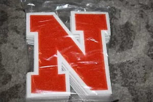 Vintage School Letterman Varsity chenille Letter N Sports sew on patch ORANGE - Picture 1 of 1