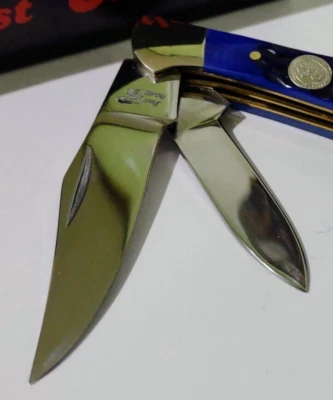 BLUE BONE COPPERHEAD OLD STOCK HUNTING POCKET KNIFE GERMAN STEEL N.I.B. !!! - Image 1 of 4