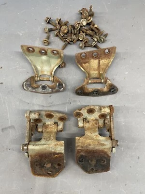 Ford Galaxie 500 XL 1965 1966 1967 1968 RH LH superior inferior 4 puertas bisagras traseras OEM Foto 1 de 4