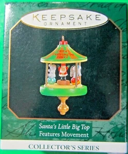 1997 HALLMARK SANTAS LITTLE BIG TOP MINIATURE CHRISTMAS ORNAMENT #3 IN SERIES-B - Picture 1 of 2