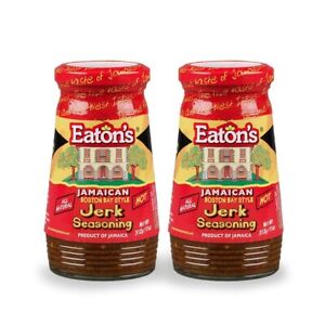Eatons Jamaican Jerk Seasoning Boston Bay Hot Spicy BBQ Meat Natural Sauce - 2PK