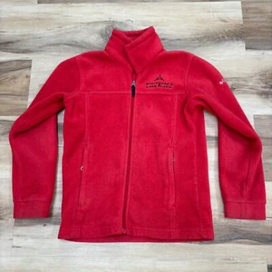 Columbia Fleece Jacket Boys Small (8) Red Lake Placid Whiteface Mountain - Picture 1 of 8