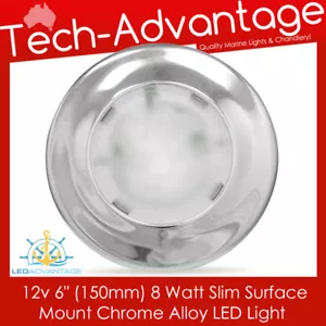 12V 6" 8W SLIM LED SURFACE MOUNT INTERIOR/EXTERIOR LED LIGHT - BOAT/CARAVAN/RV - Picture 1 of 5