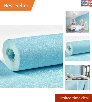 Papel tapiz extraíble azul de lujo - autoadhesivo en relieve y cubierta impermeable Foto 1 de 4