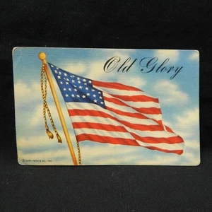 POSTCARD U.S. A. OLD GLORY, U.S. FLAG - Picture 1 of 2
