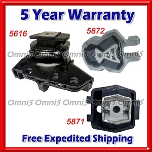 O396 Fits 2014-2017 Ford C-Max 2.0L VIN:U AUTO CVT Motor & Transmission Mount 3X - Picture 1 of 6