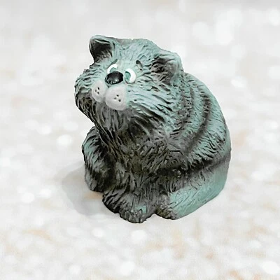 Russ Berrie Kathleen Kelly #1220 Fat Cat Kitty резиновая фигурка синий серый фигурка - Изображение 1 из 4
