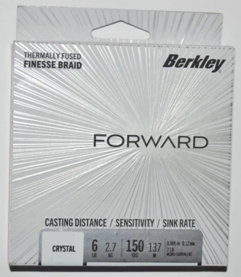 berkley forward facing sonar finesse braid 6lb 150yds fishing line crystal - Image 1 of 3
