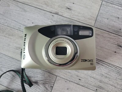 Fujifilm Zoom Date 60EZ Silver 35mm Auto Focus Point & Shoot Film Camera Untest - Image 1 of 4