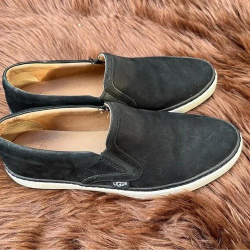 Sneakers Ugg donna "Soleda" slip on; taglia 6; pelle nabuk nera