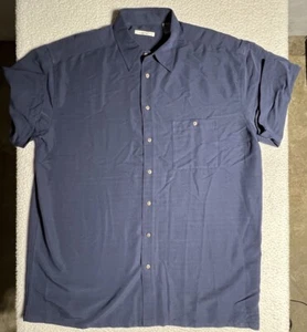 Campia Moda Shirt Men’s Big and Tall XLT Blue Short Sleeve Pocket Resortwear - Picture 1 of 5