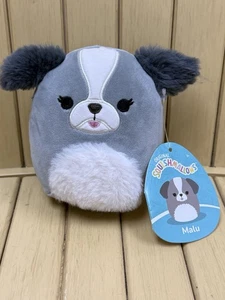 NUEVO Squishmallows 5” pulgadas Malu The Gray Dog Squishmallow - Imagen 1 de 9