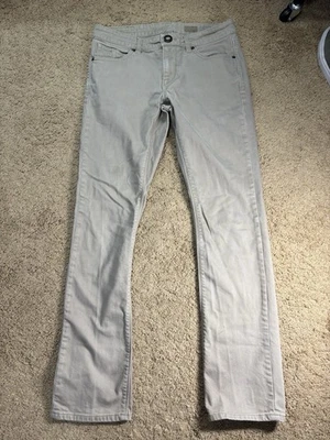 Volcom Jeans Men 30 Solver Tan Denim Straight Leg Low Rise Skater Surfer - Image 1 of 4