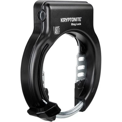 Kryptonite Ring Lock With Plug In Capability Non Retractable Silver Sold Secure - Image 1 of 2