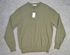 NEU NEU MIT ETIKETT Suitsupply Seide Baumwolle Rundhalsausschnitt leichter Pullover Armeegrün Herren XL - Bild 1 von 14