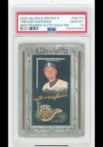 Trevor Hoffman Topps Allen & Ginter X 2022 Silver Frame Gold Ink Auto 4/5 - Picture 1 of 2