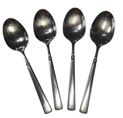Oneida Easton Glossy USA Set of 4 Oval Soup Place Spoons Stainless Flatware  - Image 1 of 4