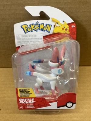 Figura de batalla Pokémon Jazwares 2025 - Paquete de figuras de acción articuladas Sylveon Foto 1 de 2