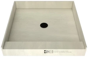 Tile Redi 3636C-PVC Redi Base 36" x 36" Square Shower Base - Black - Picture 1 of 7