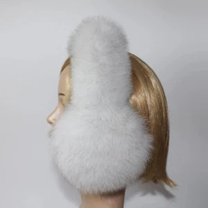 Ear Hats Scarves Earmuffs Real Farm Fox Fur Cap Women Winter Plush Earmuffs - Picture 1 of 44