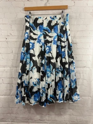 Falda Larry Levine Mujer Talla Grande Azul Negro Blanco Línea A Pull On Foto 1 de 4